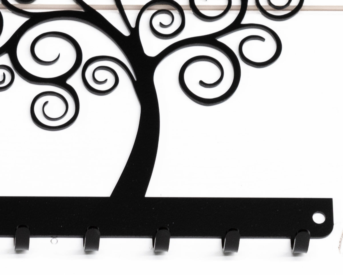 Swirly Tree Metal Key Rack, Whimsicle Design,