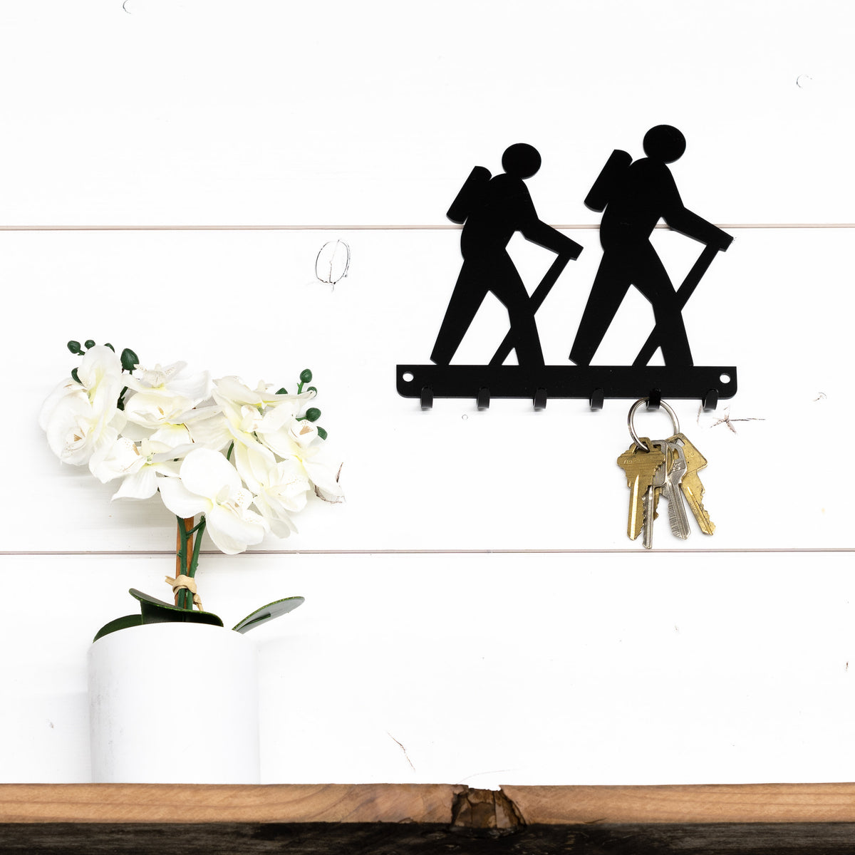 Hiker Key Rack, Hiking Trail Decor, Hiker Gifts, Outdoors
