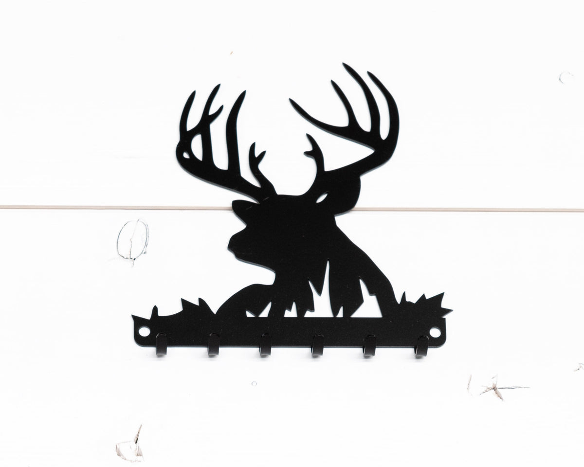 Metal Deer Key Rack: Rustic Hunting Lodge Decor