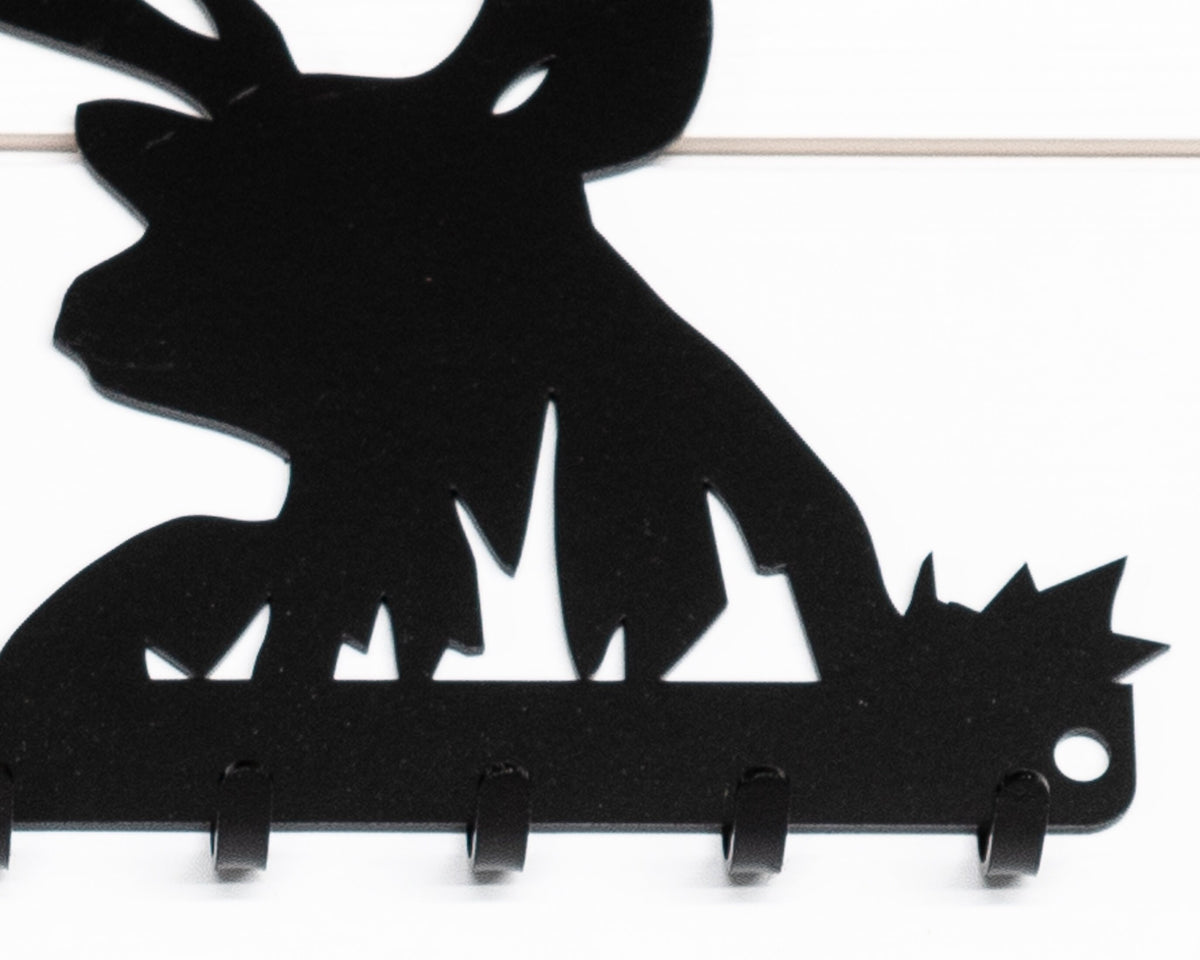 Metal Deer Key Rack: Rustic Hunting Lodge Decor