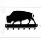 Bison Metal Key Rack: Rustic Wildlife Entryway Organizer