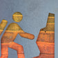 Mountain Climber Metal Wall Art on Reclaimed Wood, Mountaineering Sign, Climber Gift, 5.5 Inch Square Steel Sign, Hiking Wall Art