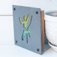 Rock Climber Metal Wall Art on Reclaimed Wood, Climbing Sign, Climber Gift, 5.5 Inch Square Steel Sign, Climbing Decor, Bouldering Gift