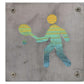 Tennis Player Metal Wall Art on Reclaimed Wood, Tennis Sign, Tennis Gift, 5.5 Inch Square Steel Sign, Tennis Coach Gift,