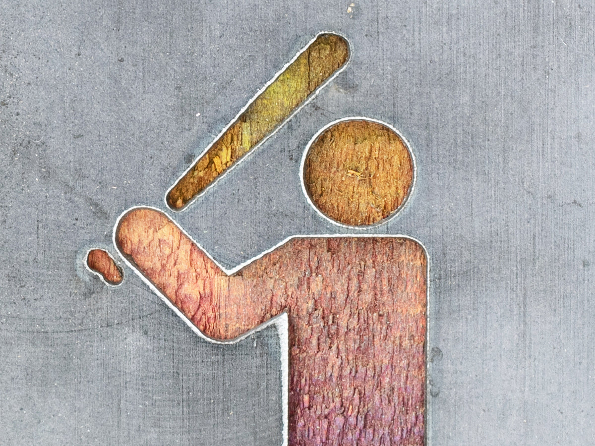 Baseball Batter Metal Wall Art on Reclaimed Wood, Batter Up Sign, Baseball Gift