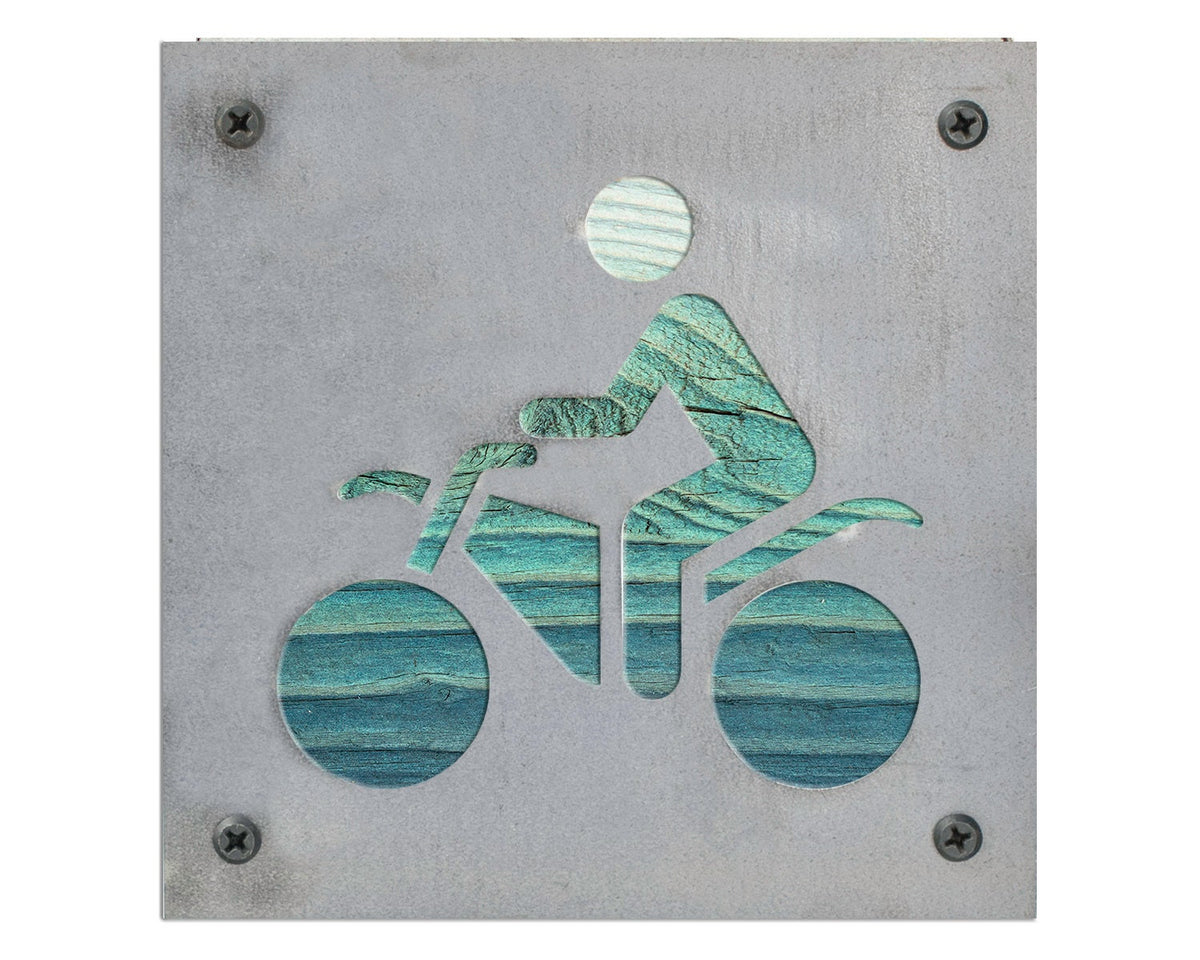 Dirt Bike Metal Wall Art on Reclaimed Wood, Motocross Sign, Dirt Bike Gift
