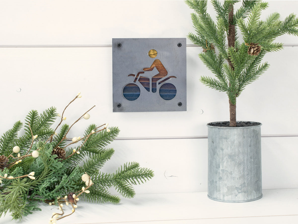 Dirt Bike Metal Wall Art on Reclaimed Wood, Motocross Sign, Dirt Bike Gift