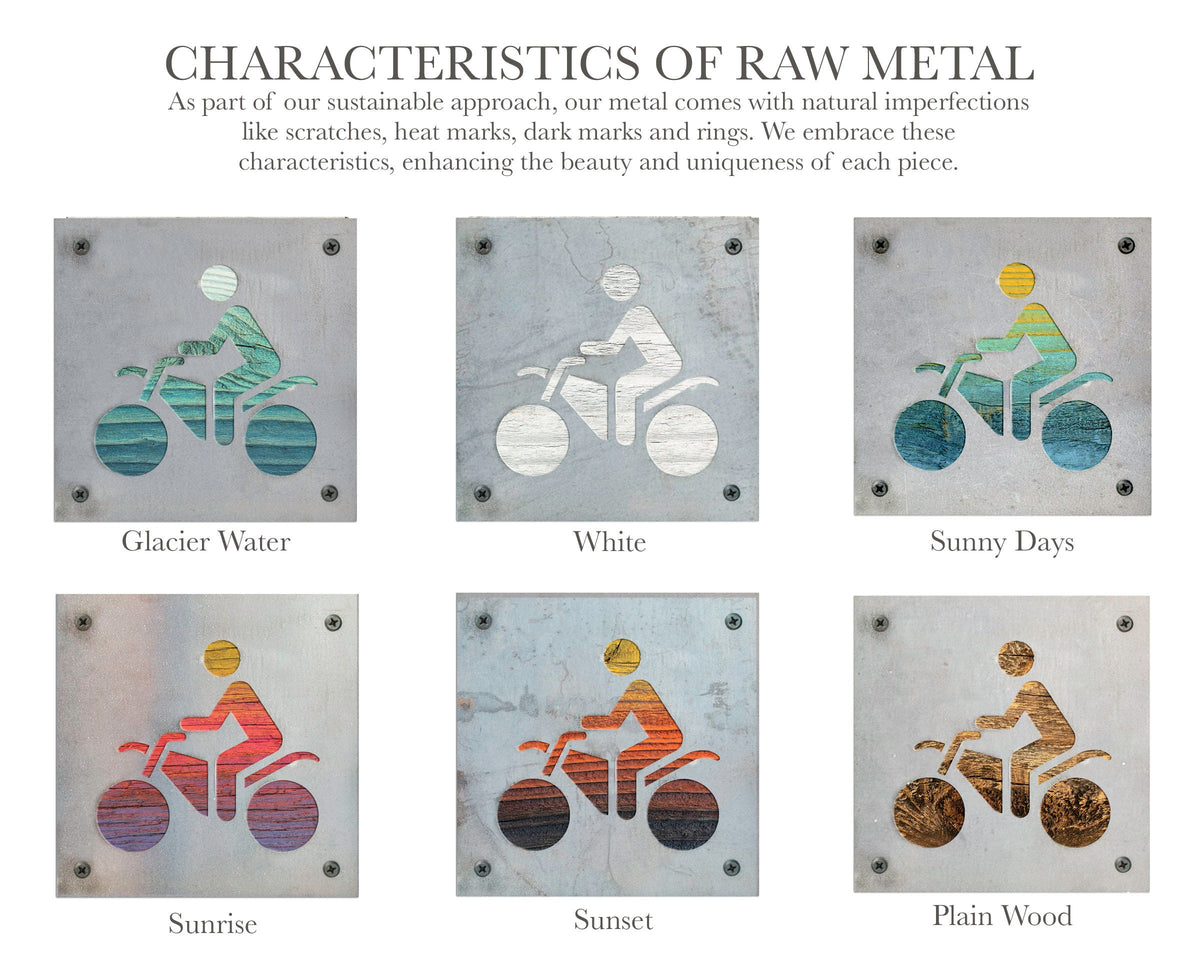 Dirt Bike Metal Wall Art on Reclaimed Wood, Motocross Sign, Dirt Bike Gift