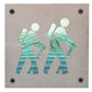 Couple Hiking Metal Wall Art on Reclaimed Wood, Hiking Trail Sign, Hiker Gift
