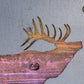 Elk Metal Wall Art on Reclaimed Wood, Rustic Cabin Decor, Elk Hunter Gift