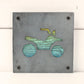 ATV Metal Wall Art on Reclaimed Wood, Industrial Four Wheeler Decor, Garage Sign