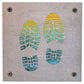 Hiking Boots Metal Wall Art on Reclaimed Wood, Trail Sign, Hiker Gift, 5.5 Inch Square Steel Sign, Hiking Decor, Backpac