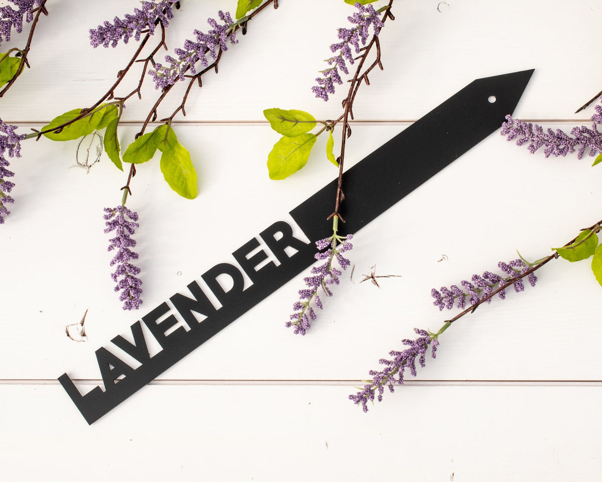 Custom Black Steel Garden Stakes, Row Marker,