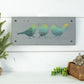 Three Little Birds Metal Wall Art on Reclaimed Wood, 12.5 Inch Bird Decor
