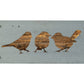 Three Birds on a Branch Metal Wall Art on Reclaimed Wood, Colorful Bird Decor