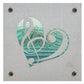 Music Heart Metal Wall Art on Reclaimed Wood, Treble Clef Sign, Musician Gift, 5.5 Inch Square Steel Sign, Music Teacher Gift