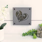 Music Heart Metal Wall Art on Reclaimed Wood, Treble Clef Sign, Musician Gift, 5.5 Inch Square Steel Sign, Music Teacher Gift