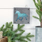Horse Metal Wall Art on Reclaimed Wood, Western Decor, Horse Lover Gift, 5.5 Inch Square Steel Sign, Equestrian Gift, Barn Decor
