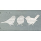 Three Little Birds Metal Wall Art on Reclaimed Wood, 12.5 Inch Bird Decor