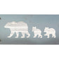 Bear Family Metal Wall Art on Reclaimed Wood, Mama Bear and Cubs, Cabin Decor