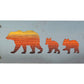Bear Family Metal Wall Art on Reclaimed Wood, Mama Bear and Cubs, Cabin Decor