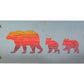 Bear Family Metal Wall Art on Reclaimed Wood, Mama Bear and Cubs, Cabin Decor