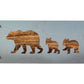 Bear Family Metal Wall Art on Reclaimed Wood, Mama Bear and Cubs, Cabin Decor