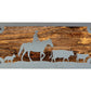 Cattle Ranch Metal Wall Art on Reclaimed Wood, Cowboy and Cows, Western Decor, 12.5 Inch Wide Steel Sign, Cattle Ranch Sign, Cowboy Gift