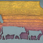 Cattle Ranch Metal Wall Art on Reclaimed Wood, Cowboy and Cows, Western Decor, 12.5 Inch Wide Steel Sign, Cattle Ranch Sign, Cowboy Gift