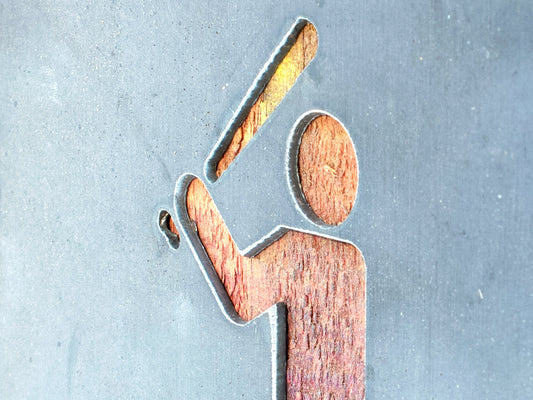 Baseball Batter Metal Wall Art on Reclaimed Wood, Batter Up Sign, Baseball Gift