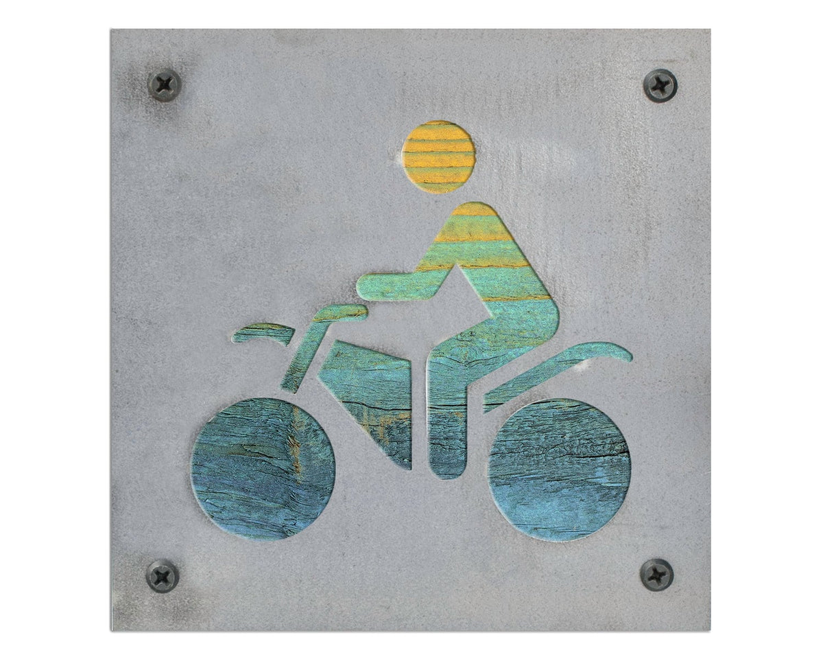 Dirt Bike Metal Wall Art on Reclaimed Wood, Motocross Sign, Dirt Bike Gift