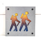 Couple Hiking Metal Wall Art on Reclaimed Wood, Hiking Trail Sign, Hiker Gift