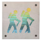 Hiking Couple Metal Wall Art on Reclaimed Wood, Trail Sign, Hiker Anniversary Gift, 5.5 Inch Square Steel Sign, Housewarming Gift