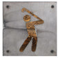 Golfer Metal Wall Art on Reclaimed Wood, Golf Sign, Golf Gift for Dad, 5.5 Inch Square Steel Sign, Housewarming Gift
