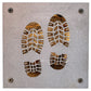 Hiking Boots Metal Wall Art on Reclaimed Wood, Trail Sign, Hiker Gift, 5.5 Inch Square Steel Sign, Hiking Decor, Backpacker Gift