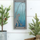 Fly Fishing Angler Metal Wall Art on Reclaimed Wood, Tall 12.5 Inch Fishing Sign, Angler Gift