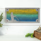 Fly Fisherman Metal Wall Art on Reclaimed Wood, Horizontal 12.5 Inch Cabin Decor
