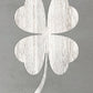 Four Leaf Clover Metal Wall Art on Reclaimed Wood, Lucky Shamrock, Irish Decor, 5.5 Inch Square Steel Sign, Irish Gift, St Patricks Decor