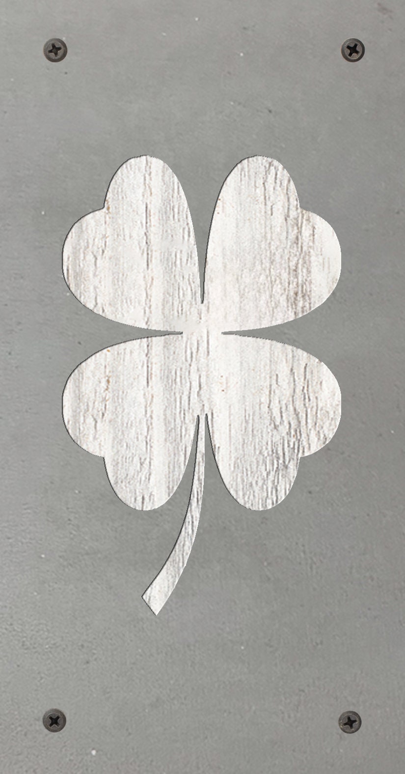 Four Leaf Clover Metal Wall Art on Reclaimed Wood, Lucky Shamrock, Irish Decor, 5.5 Inch Square Steel Sign, Irish Gift, St Patricks Decor