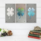 Four Leaf Clover Metal Wall Art on Reclaimed Wood, Lucky Shamrock, Irish Decor, 5.5 Inch Square Steel Sign, Irish Gift, St Patricks Decor