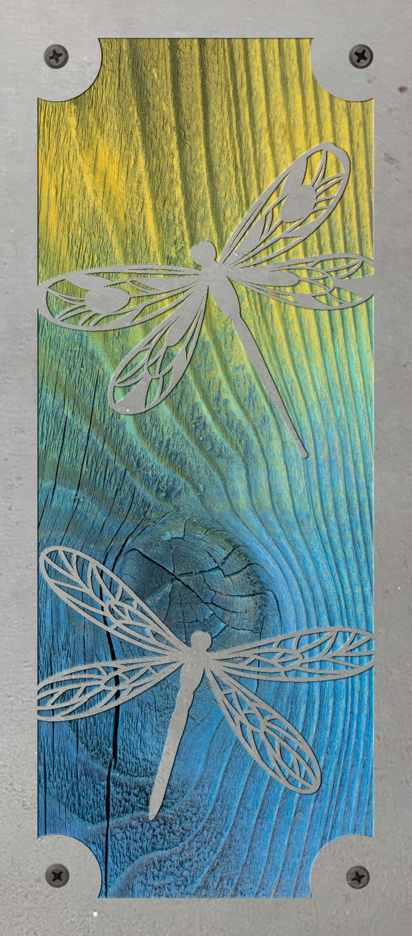 Dragonfly Metal Wall Art on Reclaimed Wood, Fairycore Decor, Dragonfly Gift