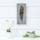Feather Metal Wall Art on Reclaimed Wood, Boho Rustic Decor, 12.5 Inch Sign