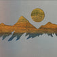 Mountain Range Metal Wall Art on Reclaimed Wood, 12.5 Inch Rustic Cabin Decor
