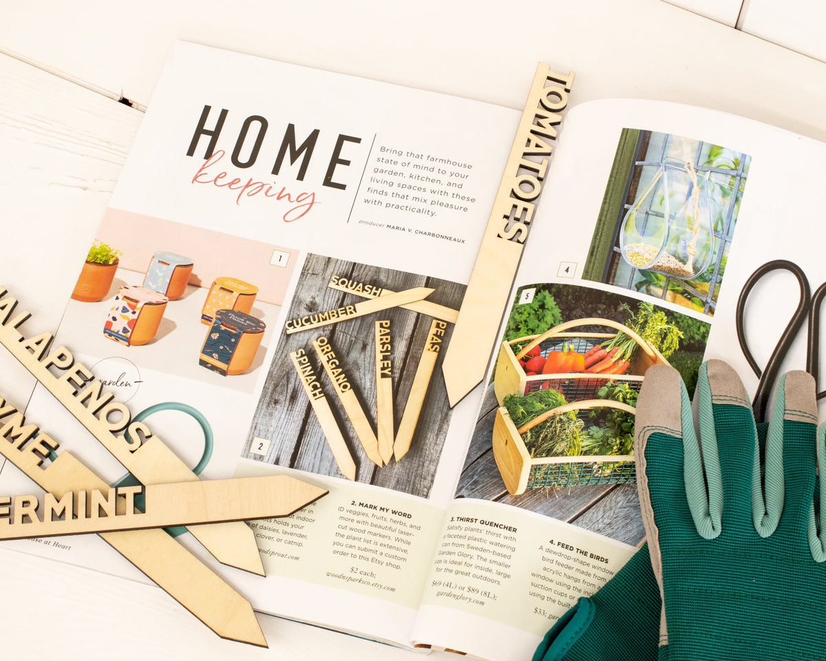 Personalized Wooden Garden Markers, Garden Stakes, Gardening Gifts