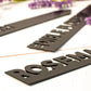 Custom Black Steel Garden Stakes, Row Marker,