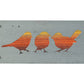 Three Birds on a Branch Metal Wall Art on Reclaimed Wood, Colorful Bird Decor
