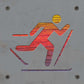 Cross Country Skier Metal Wall Art on Reclaimed Wood, XC Ski Gift, Cabin Decor