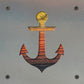 Anchor Metal Wall Art on Reclaimed Wood, Nautical Coastal Decor, Boat Lover Gift, 5.5 Inch Square Steel Sign, Lake House Decor