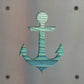 Anchor Metal Wall Art on Reclaimed Wood, Nautical Coastal Decor, Boat Lover Gift, 5.5 Inch Square Steel Sign, Lake House Decor