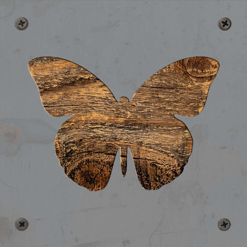 Butterfly Metal Wall Art on Reclaimed Wood, Colorful Butterfly Decor, Gift for Her